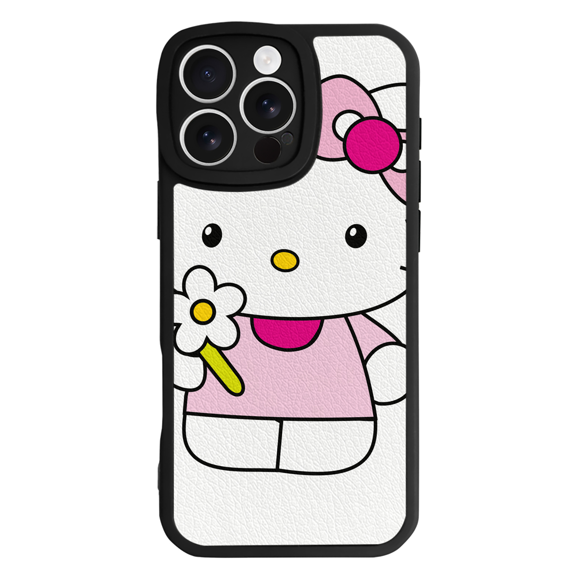 （画像用） Hello Kitty ハローキティ 【iPhone 16シリーズ対応】シリコンスマホケース（レザー調） 材質：シリコン